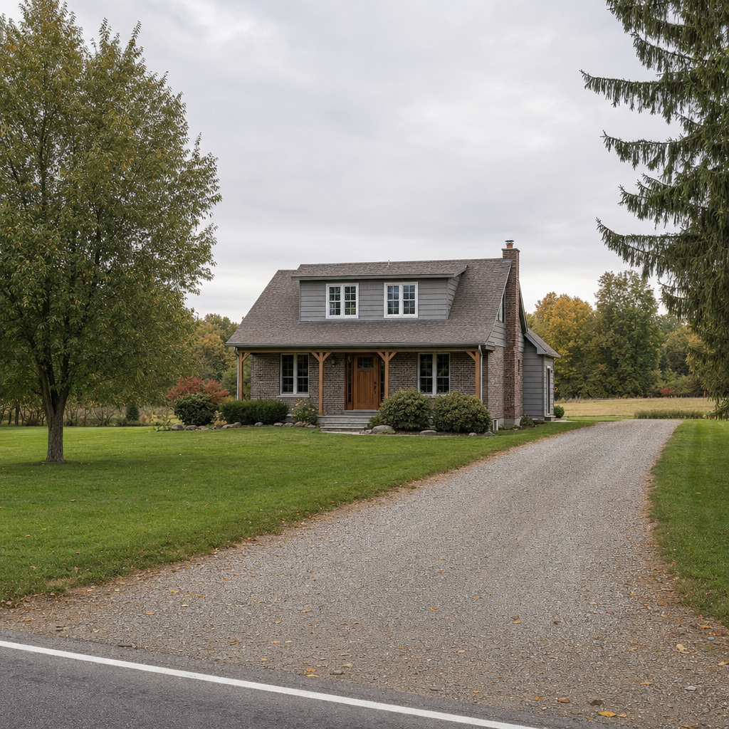 A calm single-family home exterior on a quiet St. George street, representing the household size and daily water use that decides how often a septic tank needs pumping